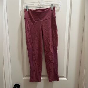 Lululemon Ready to Race Crop Leggings Moss Rose Size 4 21 In Inseam